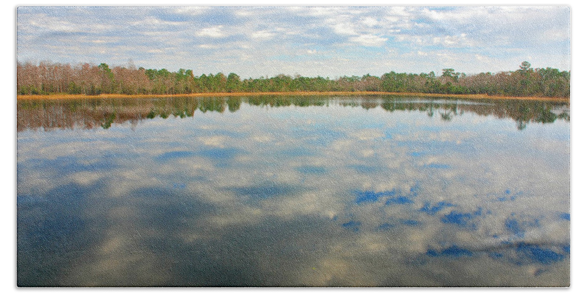  Beach Towel featuring the photograph 39- Reflections by Joseph Keane