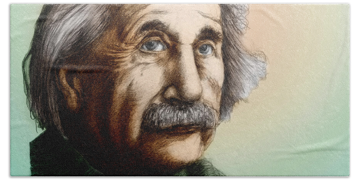 Science Beach Towel featuring the photograph Albert Einstein, German-american by Spencer Sutton