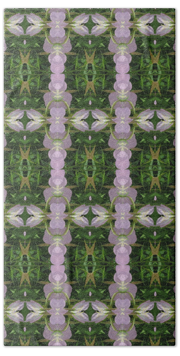  Heart Beach Towel featuring the photograph Flowers from CherryHILL NJ America Silken Sparkle Purple Tone Graphically Enhanced Innovative Patter #4 by Navin Joshi