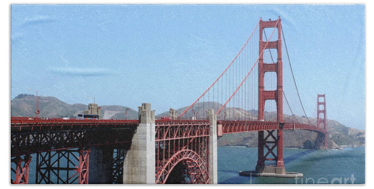 Golden Beach Towel featuring the photograph Golden Gate #4 by Henrik Lehnerer