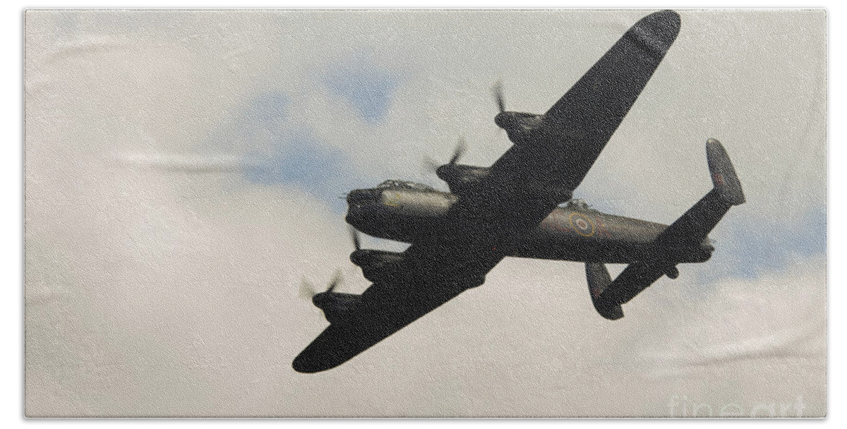 Avro Lancaster Beach Towel featuring the photograph Lancaster Bomber #4 by Airpower Art