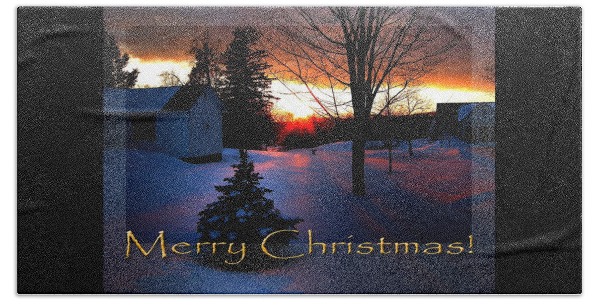 Merry Christmas Beach Towel featuring the photograph Merry Christmas #1 by Savannah Gibbs