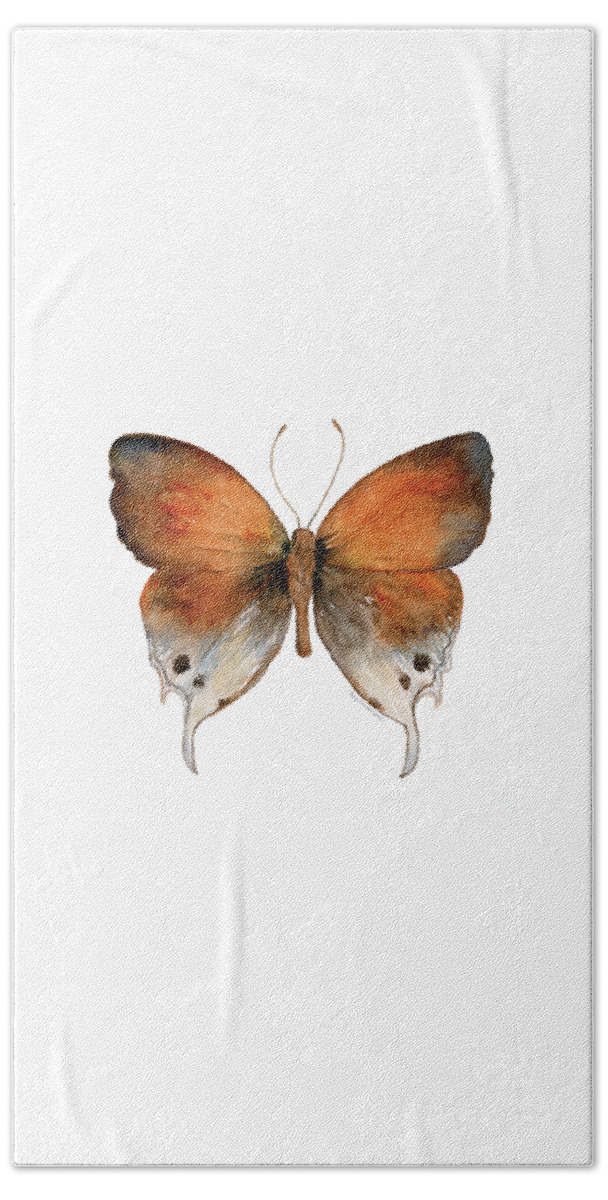 Manto Beach Towel featuring the painting 47 Mantoides Gama Butterfly by Amy Kirkpatrick