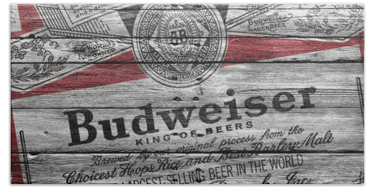 Budweiser Beach Towel featuring the photograph Budweiser by Joe Hamilton