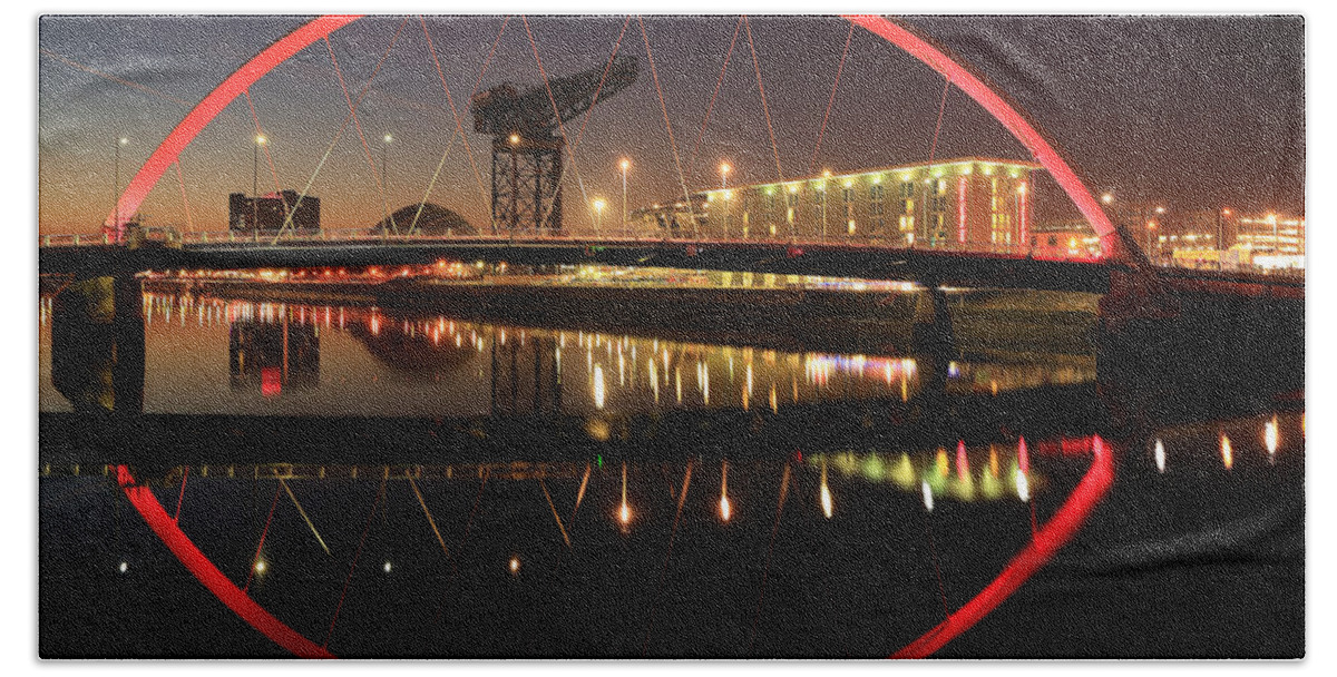 Clyde Arc Beach Towel featuring the photograph Glasgow Clyde Arc #2 by Grant Glendinning