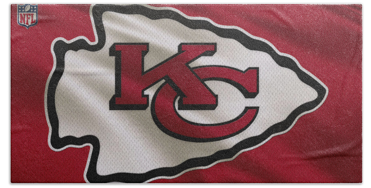 Chiefs Beach Towel featuring the photograph Kansas City Chiefs Uniform by Joe Hamilton