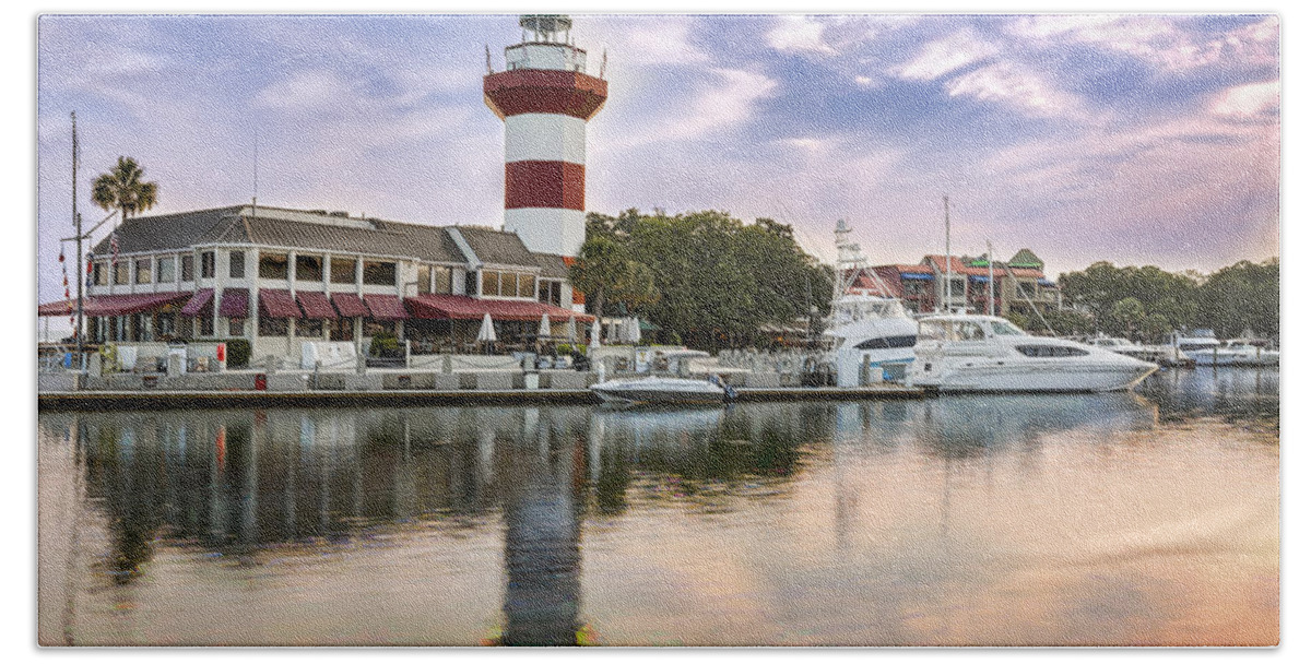 America Beach Sheet featuring the photograph Lighthouse on Hilton Head Island #5 by Peter Lakomy
