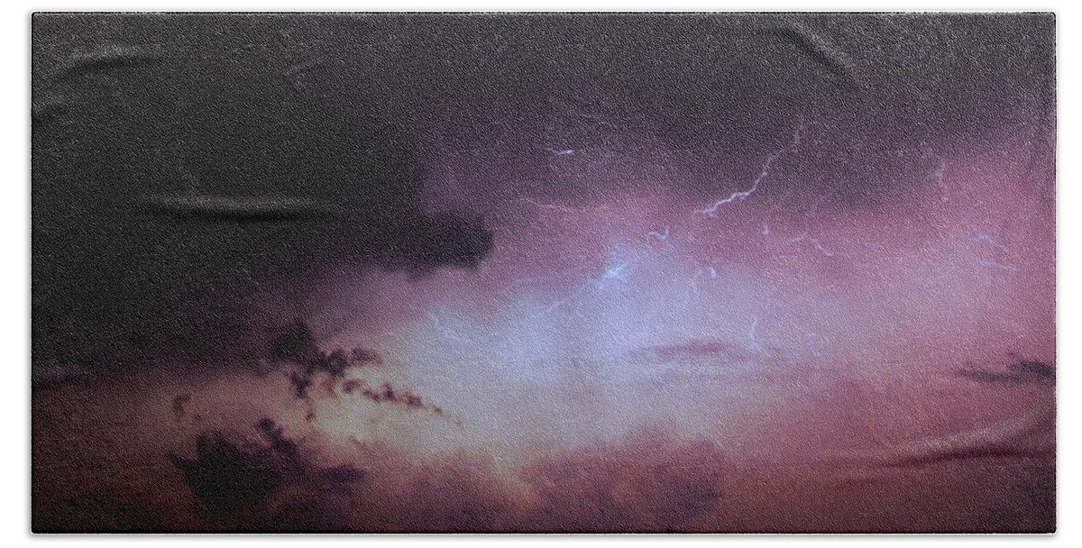 Stormscape Beach Sheet featuring the photograph Our 1st Severe Thunderstorms in South Central Nebraska #3 by NebraskaSC
