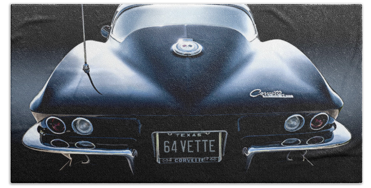Corvette Beach Sheet featuring the digital art 64 Stinger by Douglas Pittman