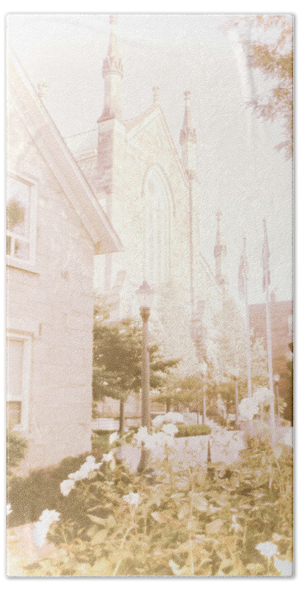 Vintage Beach Towel featuring the photograph A Church of Days Gone By by Shawn Dall
