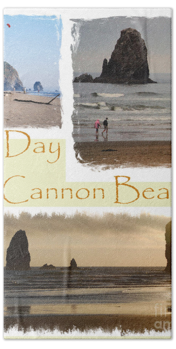 Cannon Beach Beach Sheet featuring the photograph A Day on Cannon Beach by Sharon Elliott