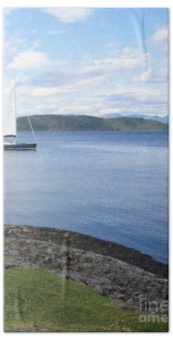 Loch Etive Beach Towel featuring the photograph A Fine Day For A Sail by Denise Railey