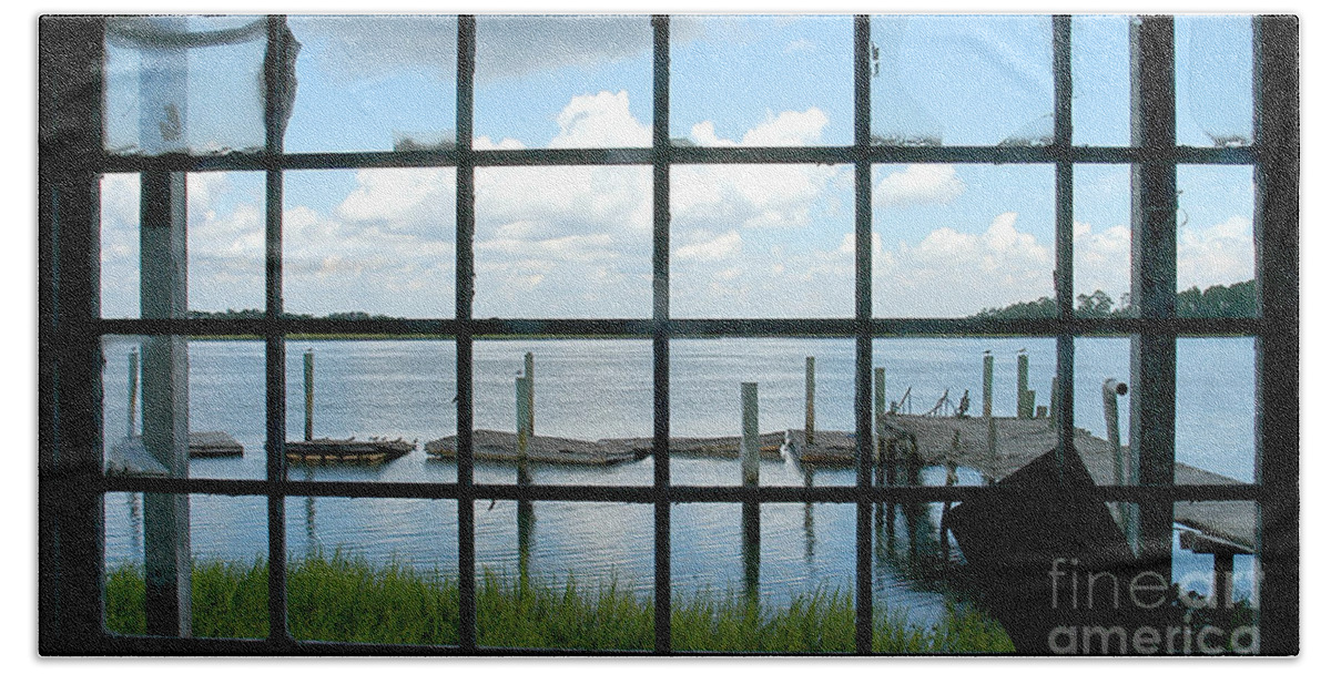 Window Beach Towel featuring the photograph A Look Outside by Scott Hansen