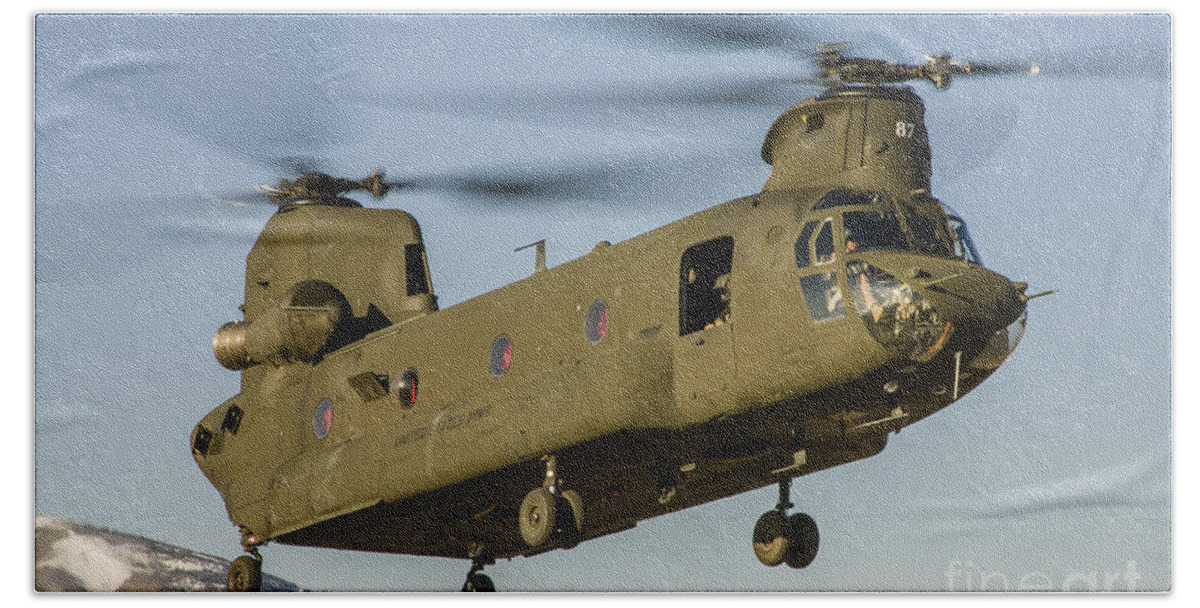 Boeing Beach Towel featuring the photograph A Nevada National Guard Ch-47 Chinook by Rob Edgcumbe