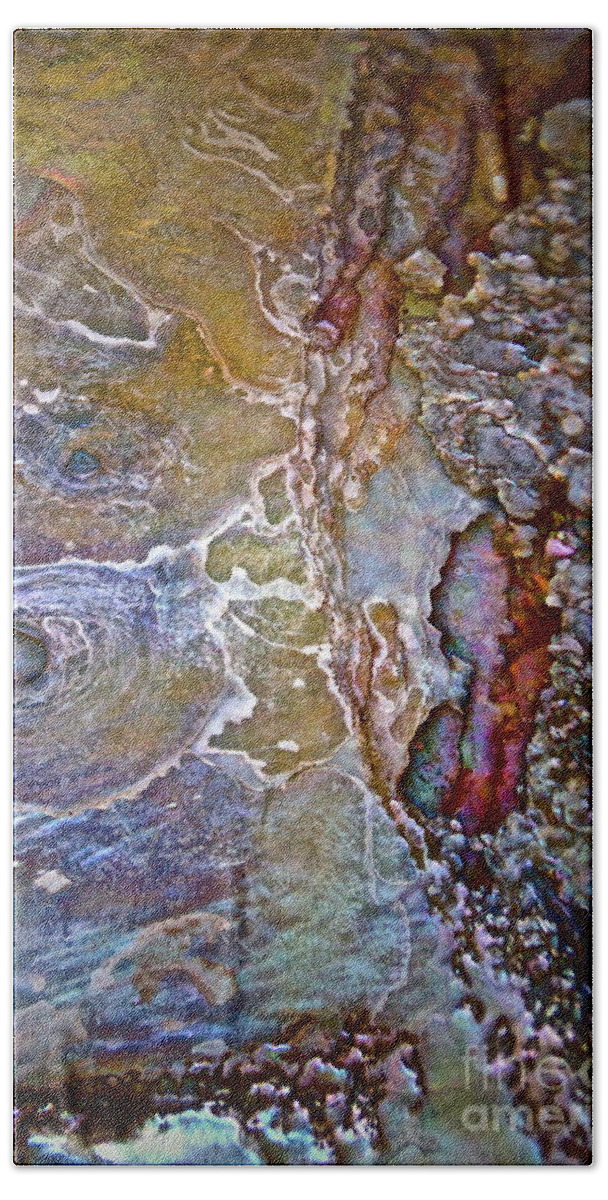 Abalone Beach Sheet featuring the photograph A Secret Beneath The Surface by Gwyn Newcombe