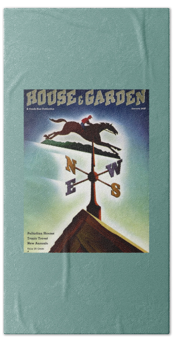 A Weathervane With A Racehorse Beach Towel