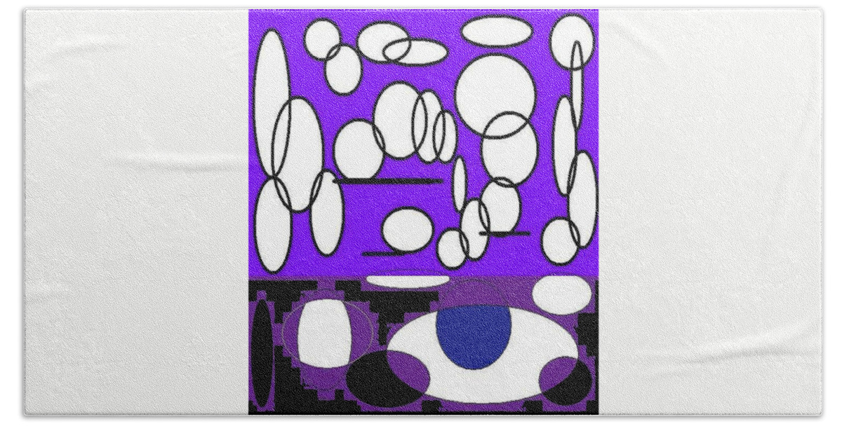 Dot Beach Towel featuring the painting Abstract #24 by Earnestine Clay