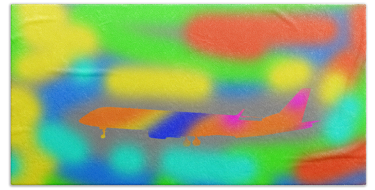 Sky Photographs Beach Towel featuring the painting Abstract Airlines by Doc Braham