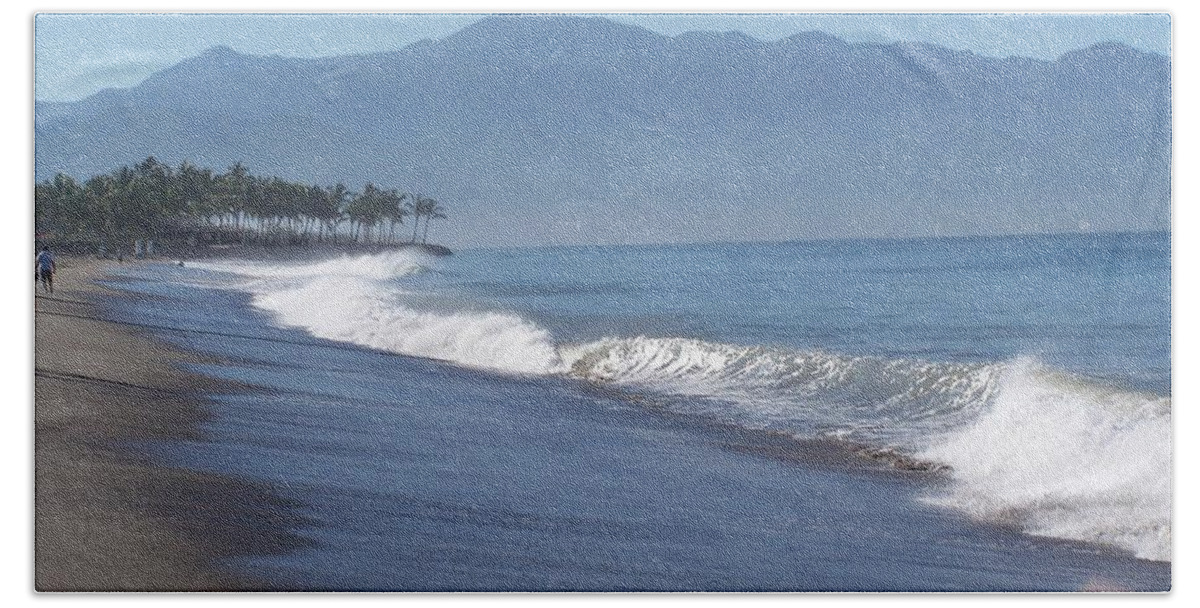 Blue Beach Sheet featuring the photograph Acapulco Beach by Constance DRESCHER