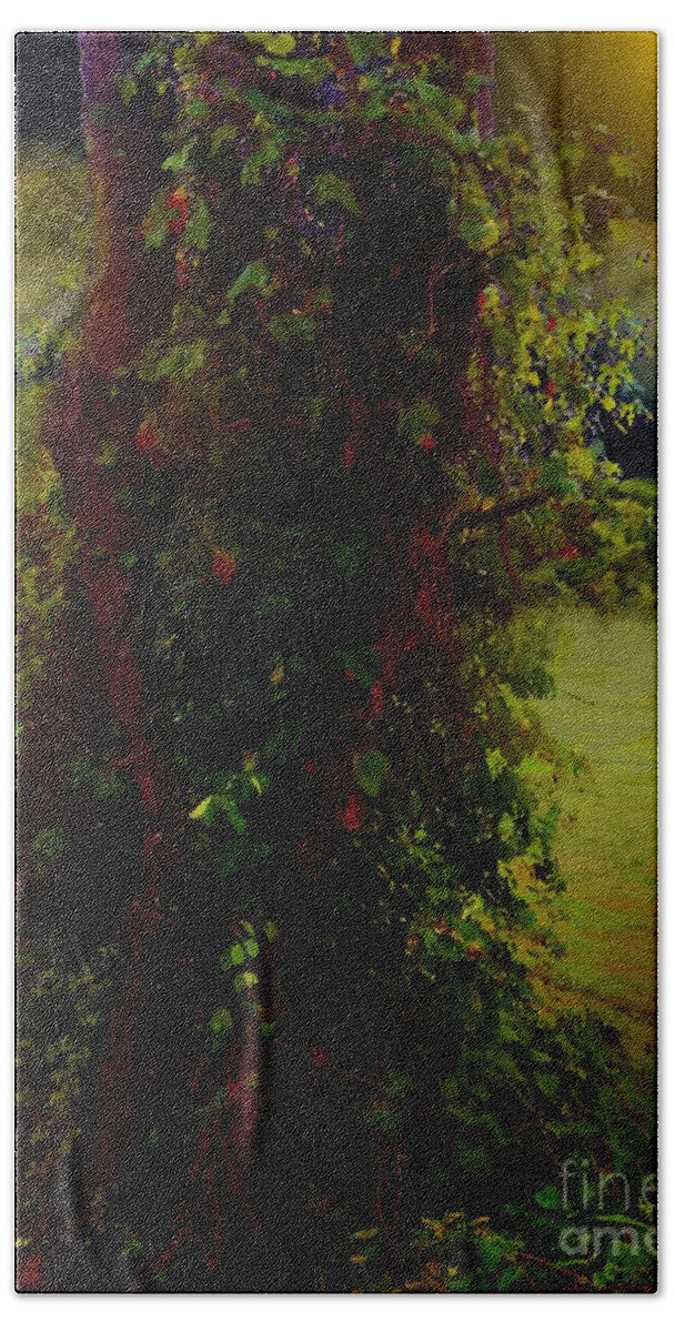 Tree Beach Towel featuring the painting Adorned in Autumn by RC DeWinter