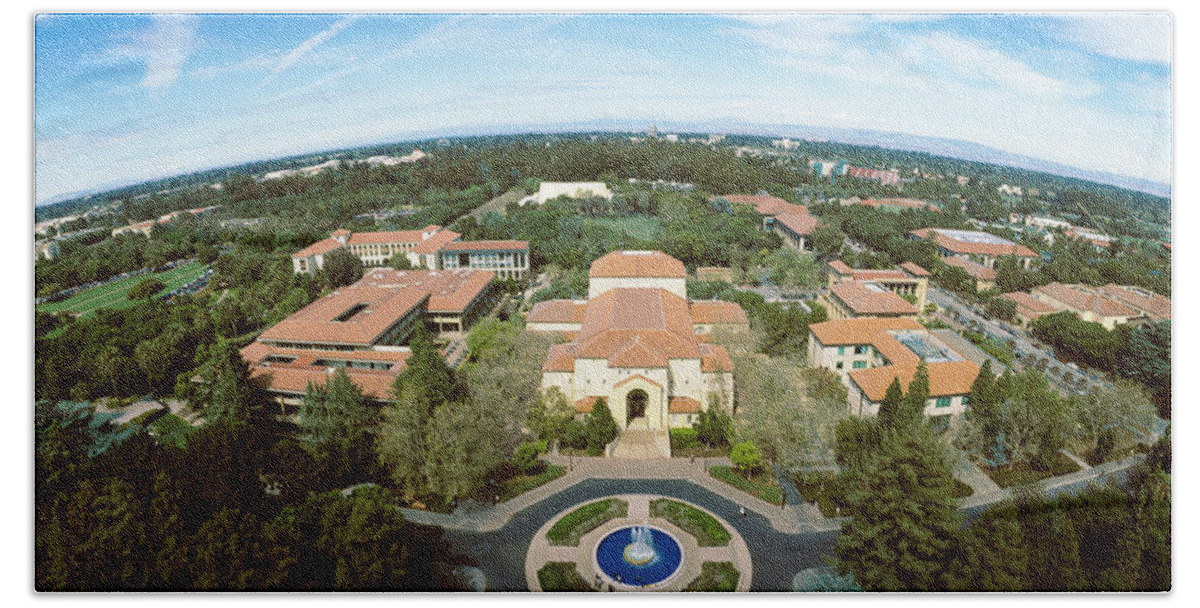 Photography Beach Towel featuring the photograph Aerial, Stanford University, Stanford by Panoramic Images