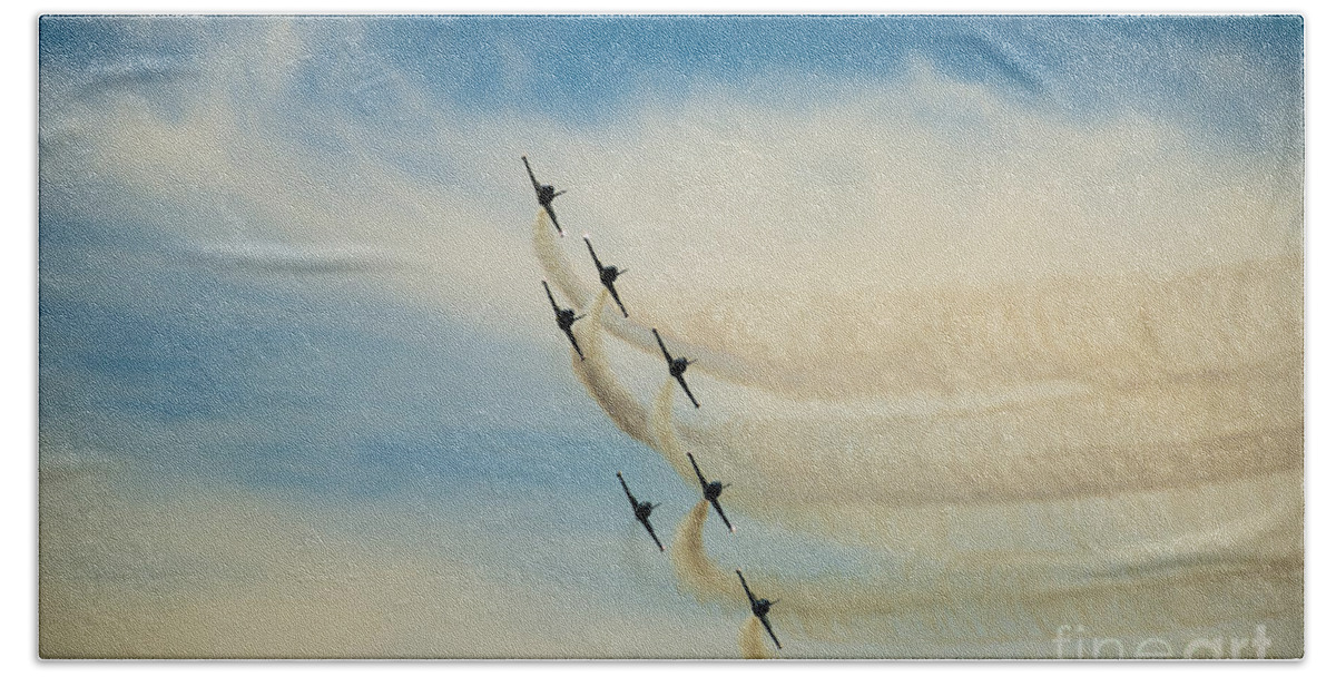Airplane Beach Towel featuring the photograph Airshow by Mats Silvan