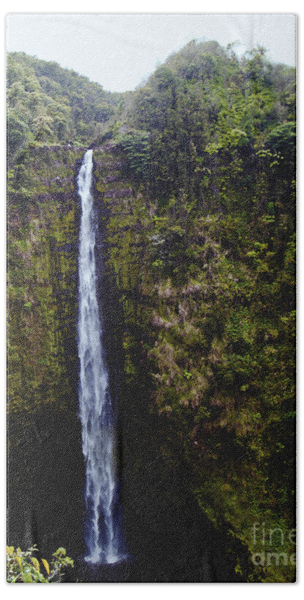 Fine Art Photography Beach Towel featuring the photograph Akaka Falls by Patricia Griffin Brett