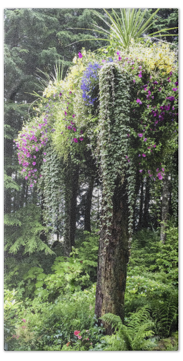 Karen Zuk Rosenblatt Art And Photography Beach Sheet featuring the photograph Alaska Rainforest Tree Garden by Karen Zuk Rosenblatt
