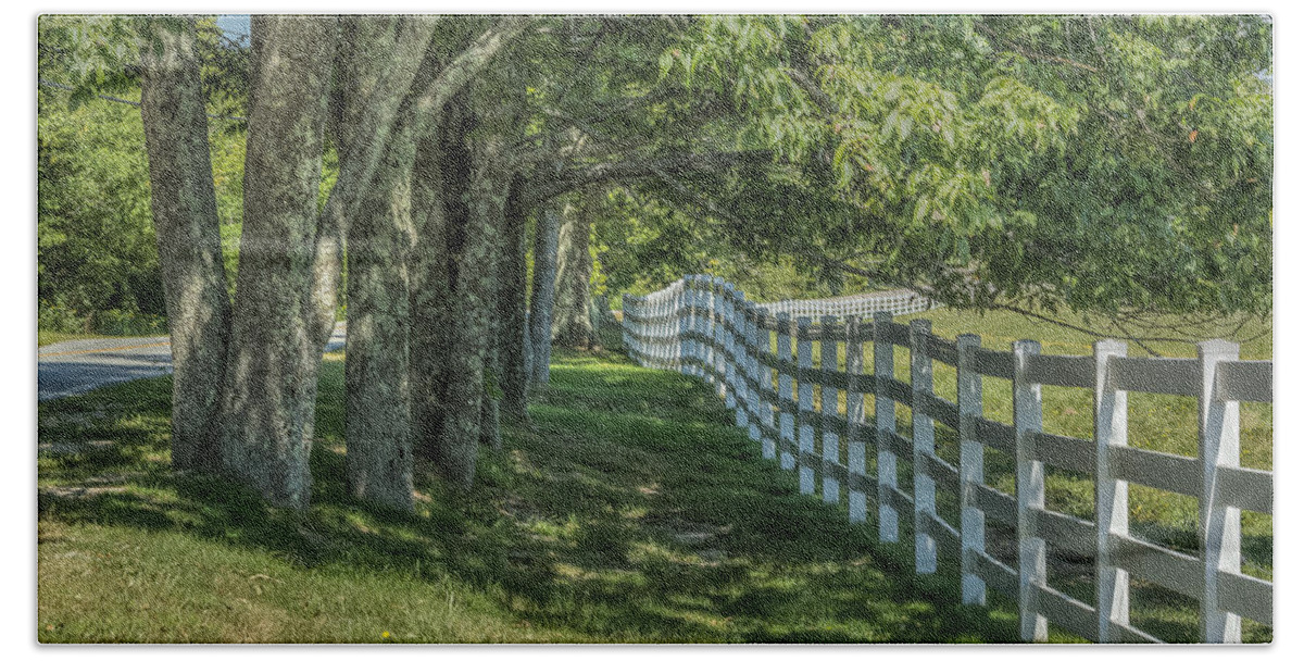 Maine Beach Towel featuring the photograph Along a country road by Jane Luxton