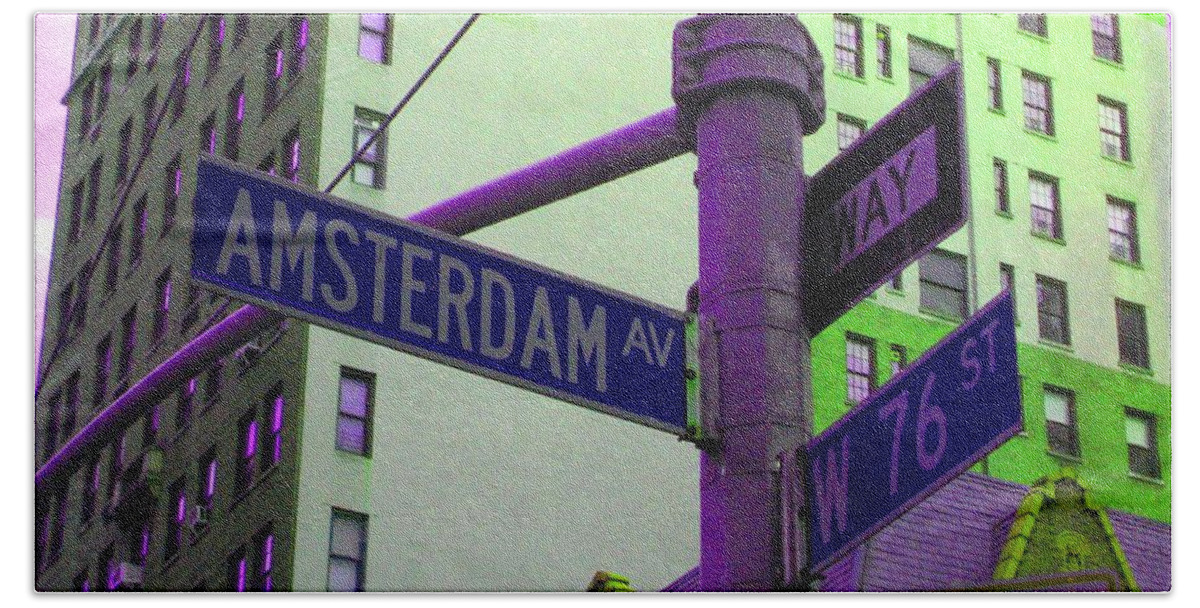 City Beach Towel featuring the photograph Amsterdam Avenue by Susan Carella