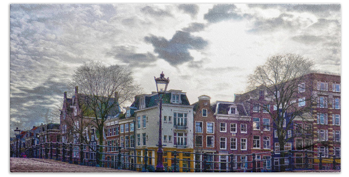 Amsterdam Beach Sheet featuring the photograph Amsterdam Bridges by Frans Blok