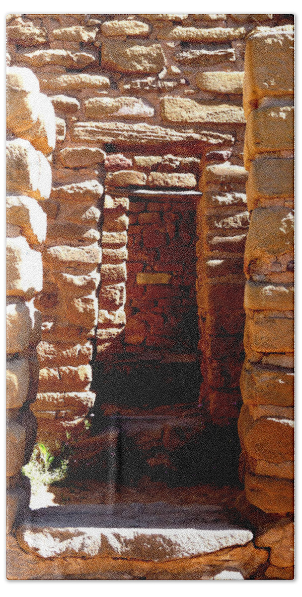 Ancient Beach Sheet featuring the photograph Ancient Doorways by Alan Socolik