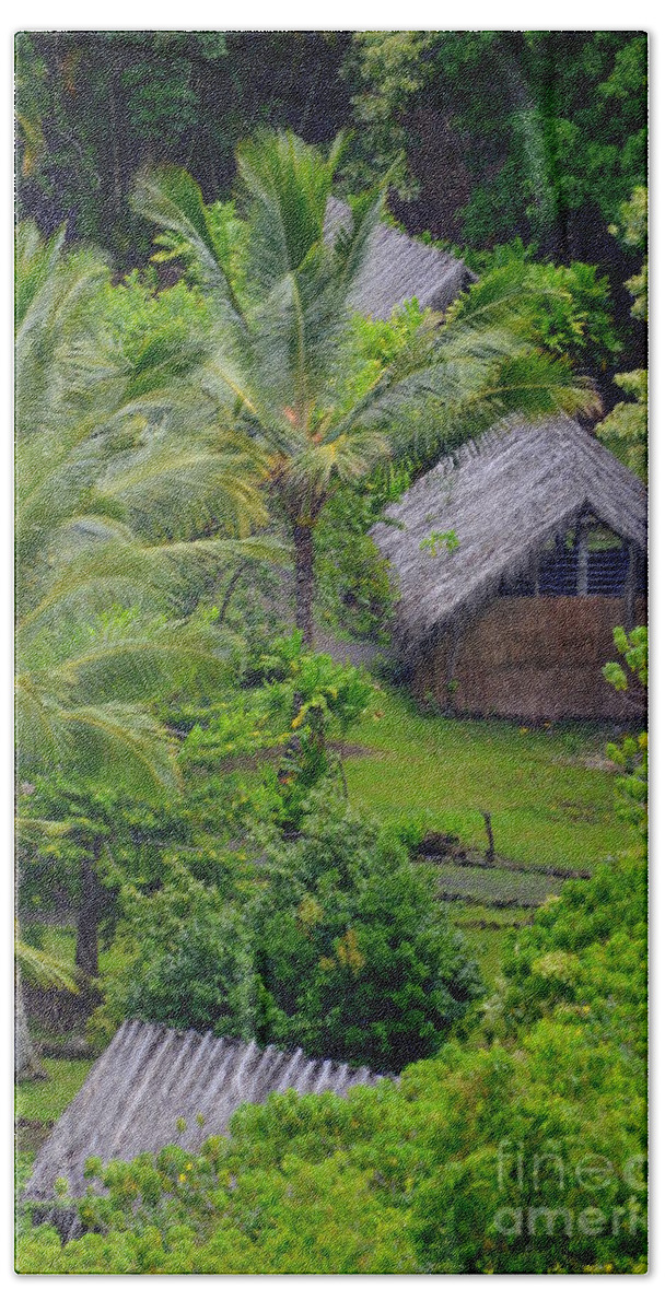 Hawaii Beach Towel featuring the photograph Ancient Hawaiian Village of Kamokila by Mary Deal