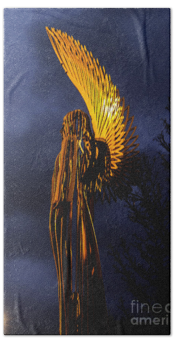 Angel Of Bargoed Beach Sheet featuring the photograph Angel Of The Morning by Steve Purnell