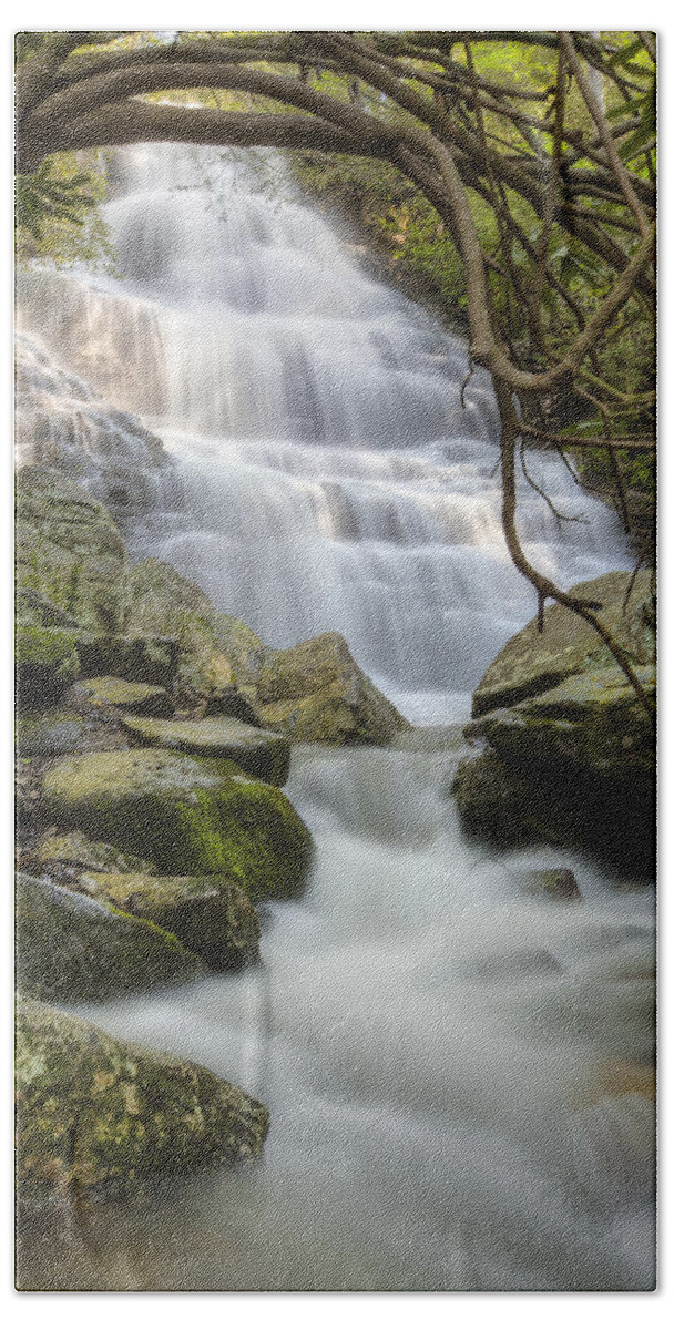Appalachia Beach Towel featuring the photograph Angels at Benton Waterfall by Debra and Dave Vanderlaan