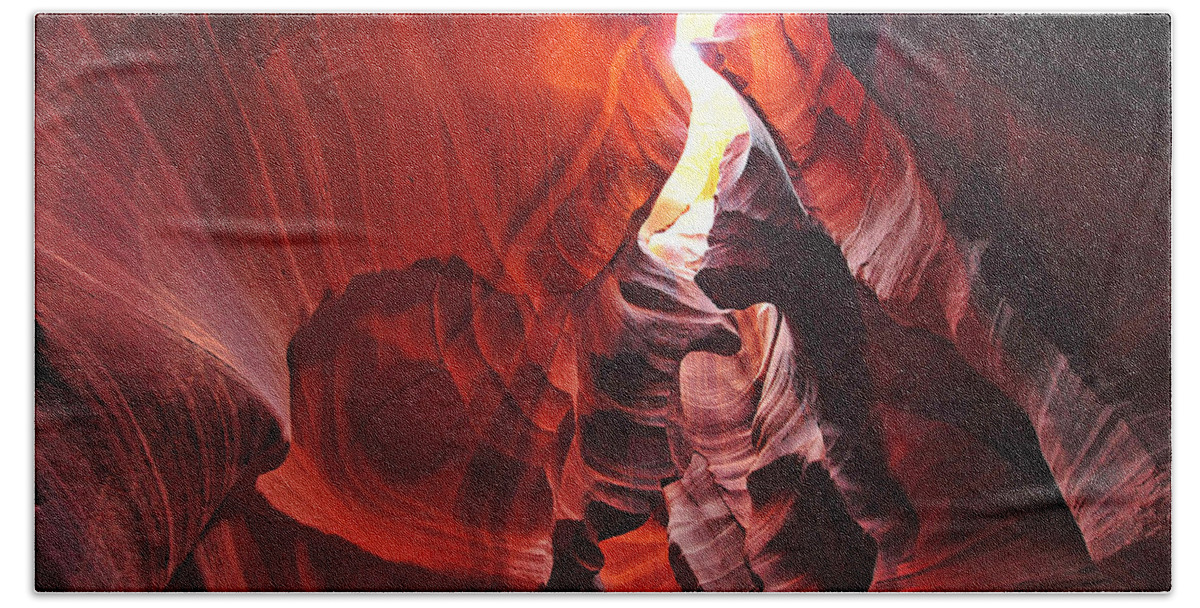 Antelope Canyon Beach Towel featuring the photograph Antelope Canyon 5 by Mitchell R Grosky