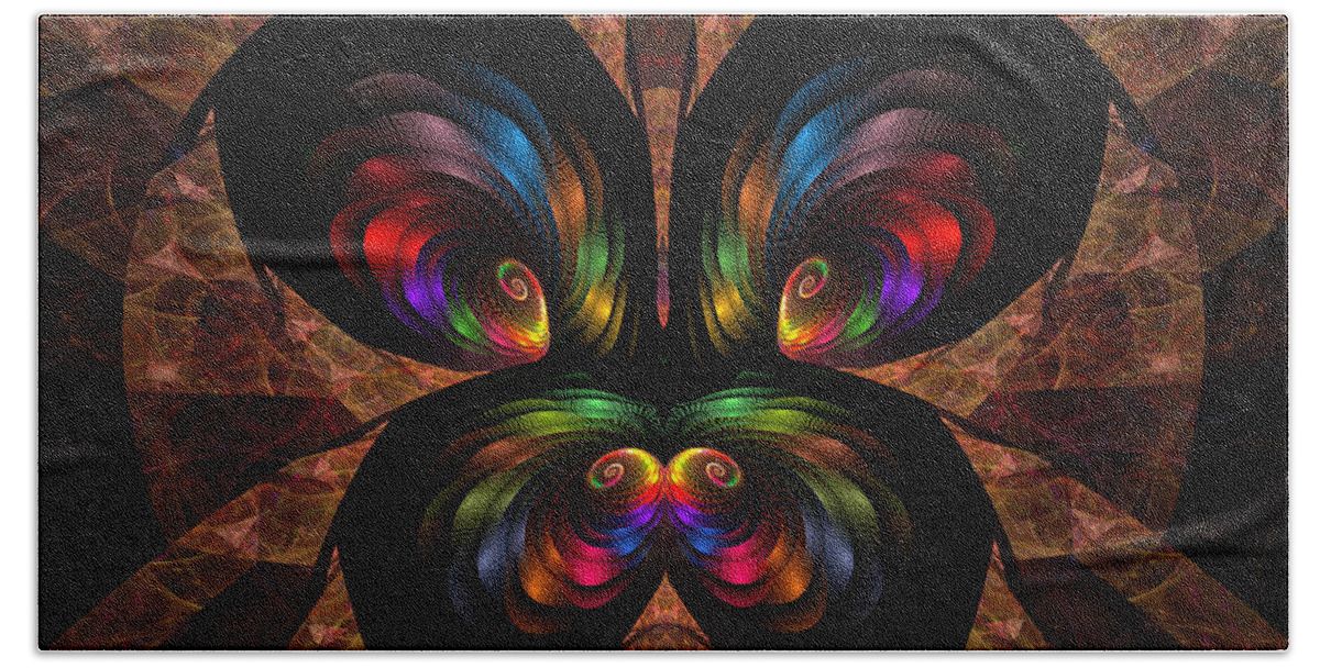 Fractal Beach Sheet featuring the digital art Apo Butterfly by Gary Blackman