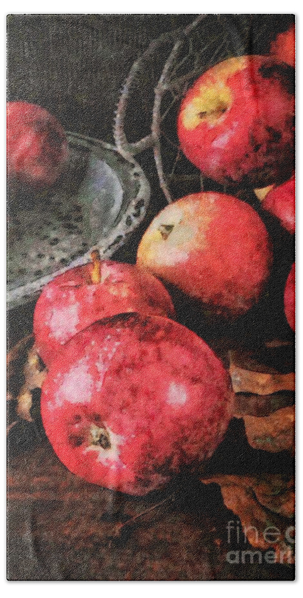 Apples Beach Towel featuring the photograph Apples Still Life Cezanne Style by Edward Fielding