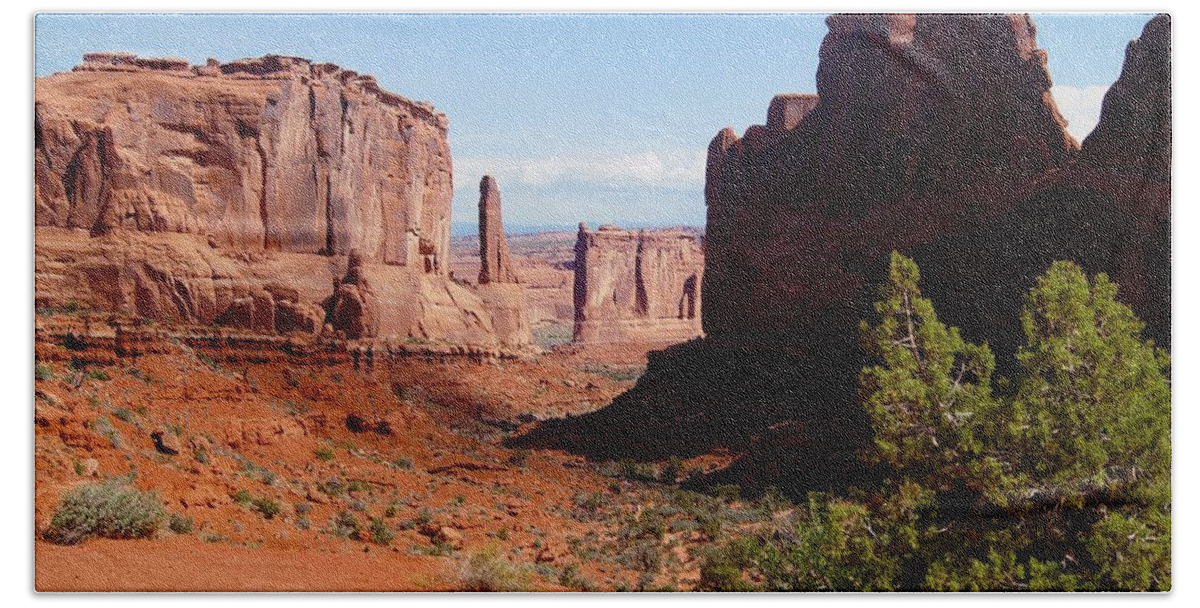 Arches National Park Beach Sheet featuring the photograph Arches National Park by Kathy Churchman