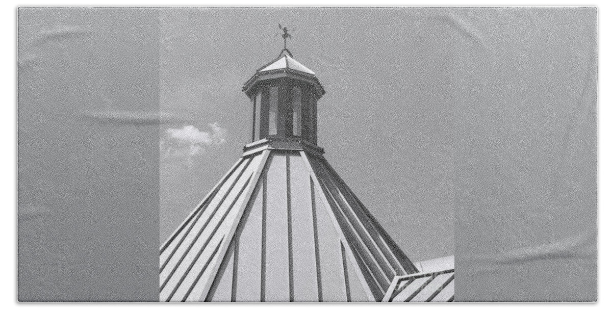 Roof Beach Towel featuring the photograph Architectural Gray by Ann Horn
