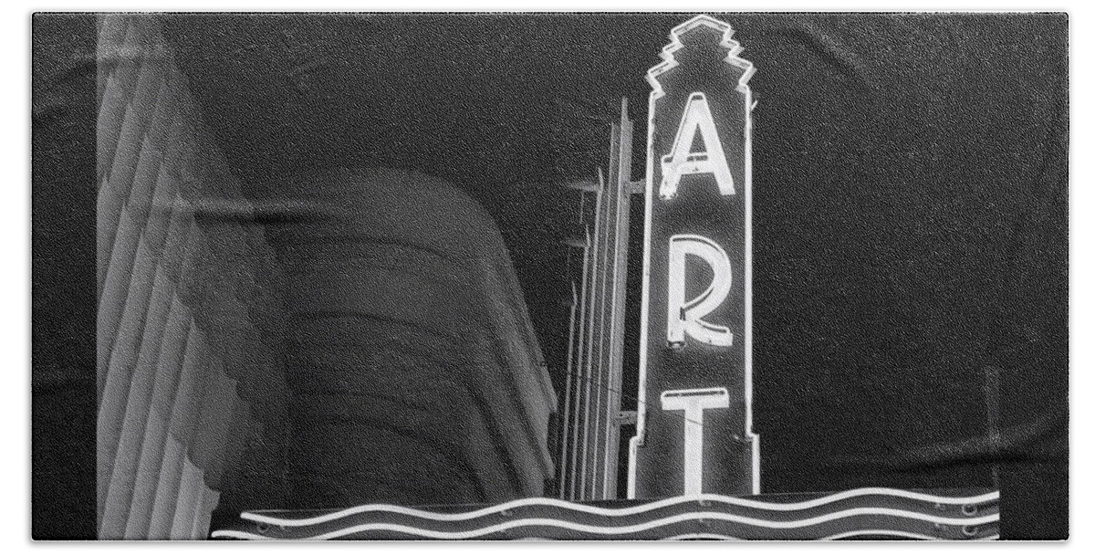 Art Beach Towel featuring the photograph Art Theatre Long Beach Denise Dube by Denise Dube