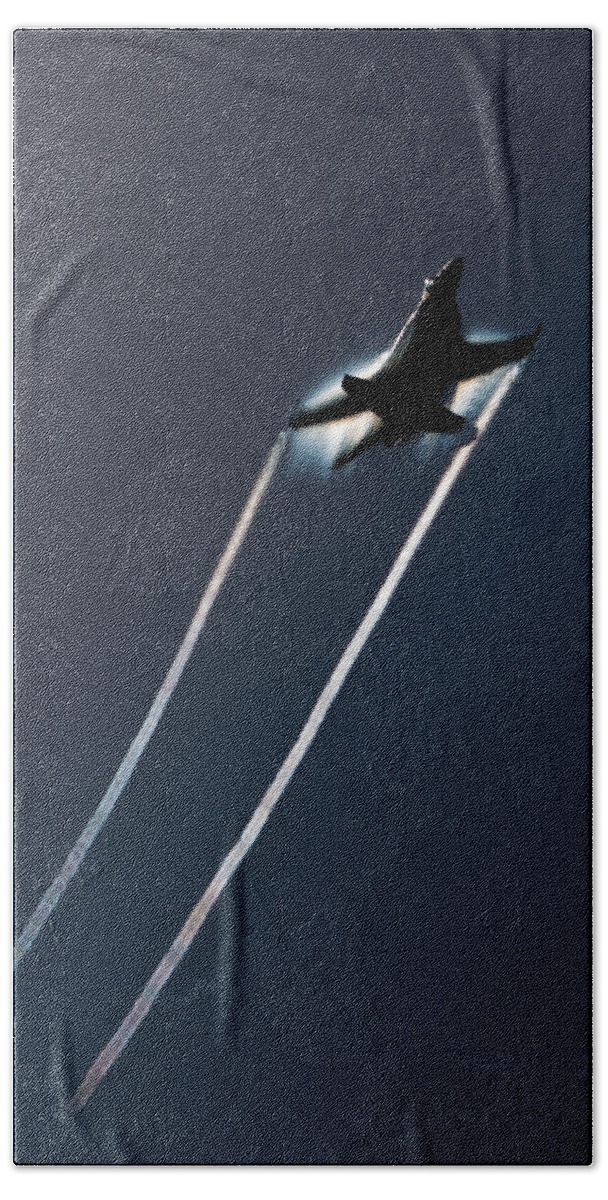 F-18 Beach Towel featuring the photograph Ascending to the Heavens by John Daly