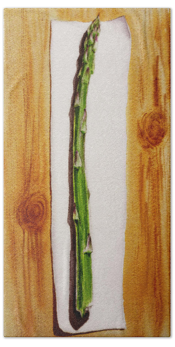 Asparagus Beach Sheet featuring the painting Asparagus Tasty Botanical Study by Irina Sztukowski