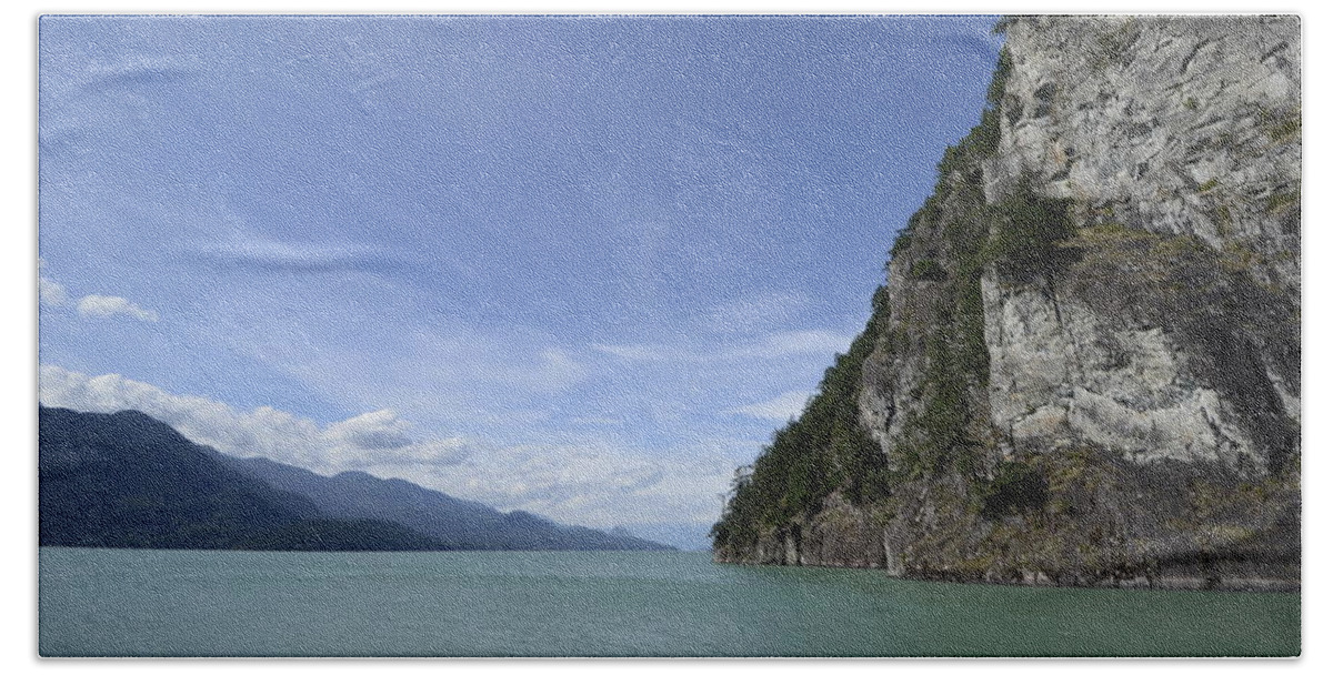 Harrison Beach Towel featuring the photograph August Afternoon On Harrison Lake Bc by Lawrence Christopher
