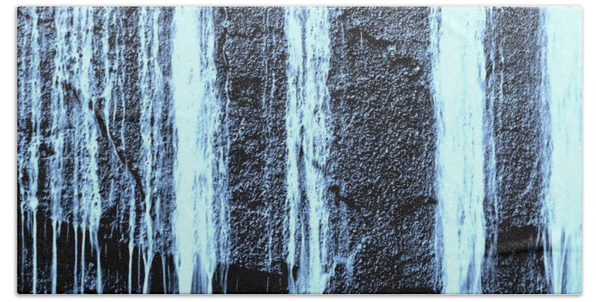 Digital Color Photo Beach Sheet featuring the digital art Australian Waterfall 2 by Tim Richards