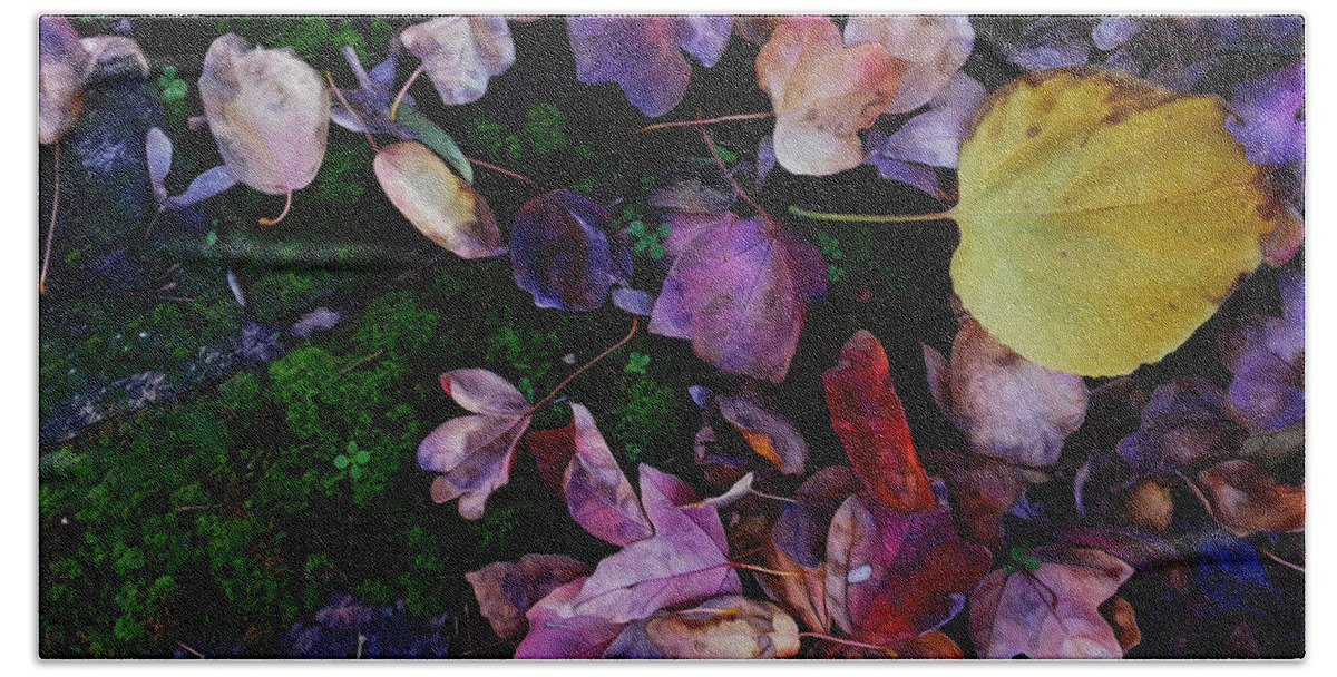 Vincent Franco Beach Towel featuring the digital art Autumn Carpet by Vincent Franco