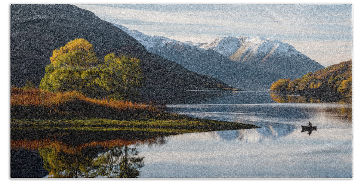 Loch Leven Beach Towel featuring the photograph Autumn on Loch Leven by Dave Bowman