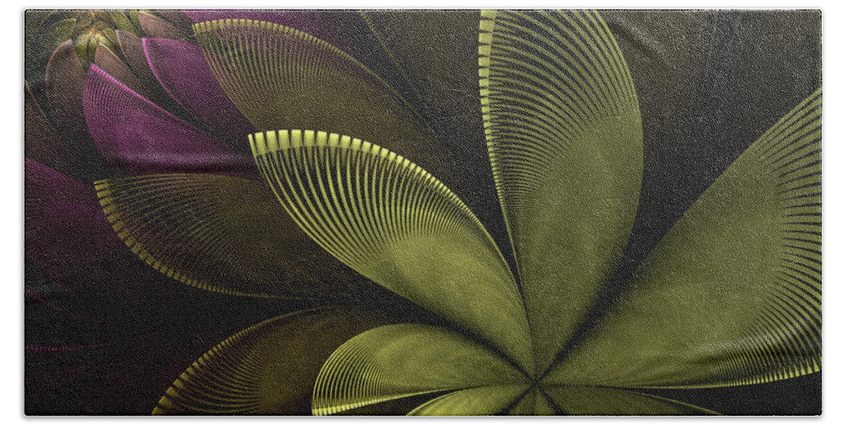Flower Beach Towel featuring the digital art Autumn Plant II by Gabiw Art