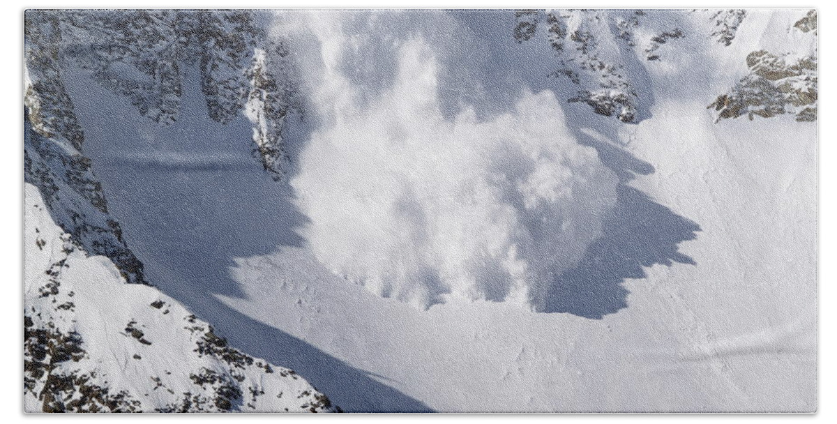 Snow Beach Sheet featuring the photograph Avalanche II by Bill Gallagher