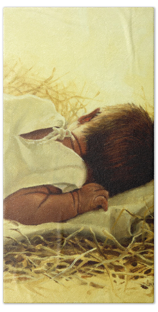 Baby Beach Sheet featuring the painting The Gift of God by Graham Braddock